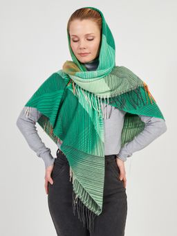 Большой  платок в стиле арт-деко в составе шерсть - Tantino фото 5