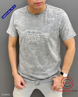 Мужская однотонная футболка