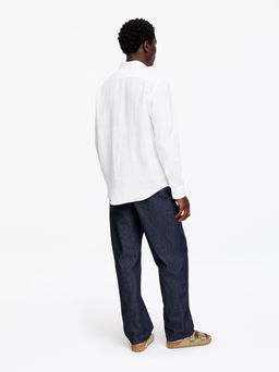 Camisa de lino de corte regular - H&m фото 3