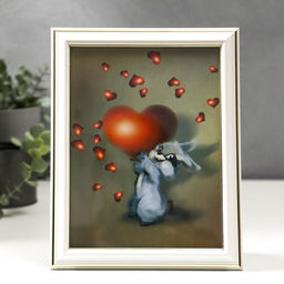 Фоторамка для фото 15×20 см Jocelyn, белая с золотом, (пластиковый экран)