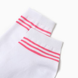 Цена за 2 шт. Носки женские «Полоски», цвет белый, розовый, размер 23