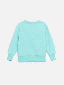 Bisiklet Yaka Bask?l? K?z ?ocuk Sweatshirt - Waikiki фото 2