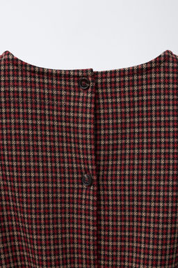 CHECK SHORT JUMPSUIT WITH BOW - Zara фото 4