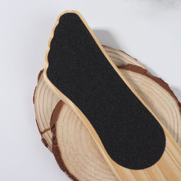 Пилка для пяток, наждачная, двусторонняя, 25 см, деревянная