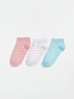 Puantiyeli K?z ?ocuk Patik ?orap 3l?