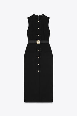 MIDI CREPE BELT DRESS - Zara фото 20