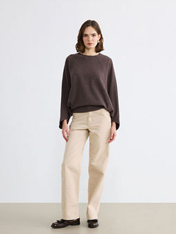 Bisiklet Yaka Oversize Bluz