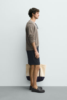 BERMUDA REGULAR FIT 100% LINO / Marino