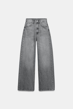 JEANS TRF EXTRA WIDE LEG TIRO ALTO / Gris claro - Zara фото 7