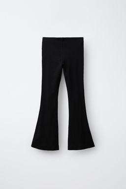 PLAIN RIBBED FLARE LEGGINGS - Zara фото 2