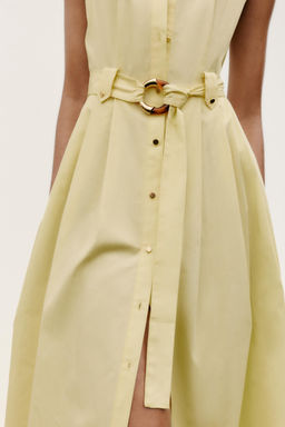 POPLIN MIDI DRESS WITH BELT - Zara фото 14