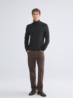 Bal?k?? Yaka Uzun Kollu Erkek Triko Kazak