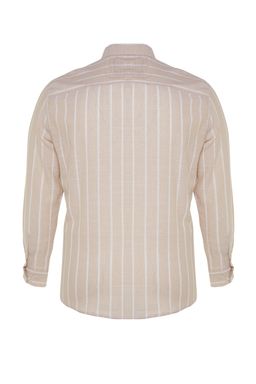 Tas Regular Fit Rahat Dugmeli Yaka Cizgili Buyuk Beden Gomlek TMNSS23GO00095 - Trendyolmilla фото 13