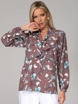 Блузка Бант (ежевика) - Эльза фото 12