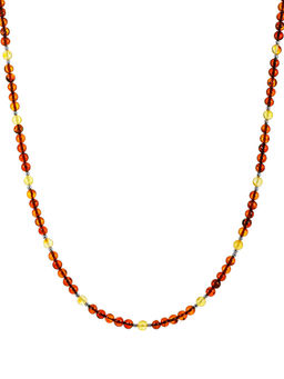 Чокер из натурального янтаря разных оттенков Карамель в стиле унисекс