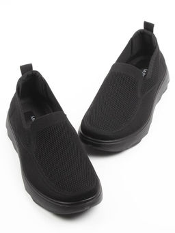 05-TEX-D03-07 BLACK Полуботинки спортивные летние мужские (текстиль)