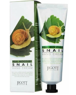 Jigott Real Moisture Snail Hand Cream, 100ml - Крем для рук с муцином улитки