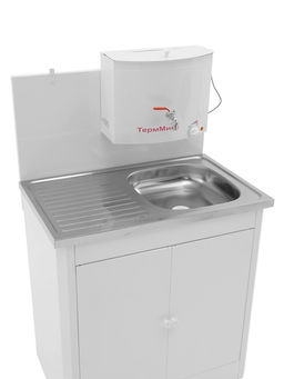 Умывальник «ТермМикс» Тандем, с ЭВН, нержавеющая мойка, 1250 Вт, 17 л, белый