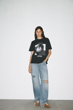 LADY GAGA FADED-EFFECT T-SHIRT - Zara фото 8