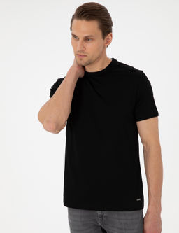 Siyah Slim Fit Ti__rt