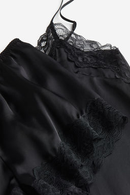 Pijama de saten con encaje - H&m фото 6