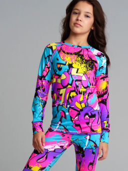 32321463 Термокомплект трикотажный для девочек: брюки, толстовка для эпизодического использования