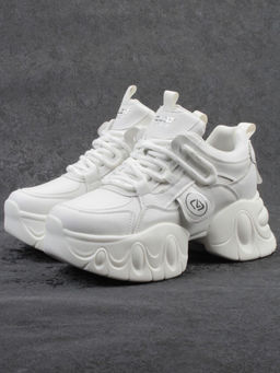 03-9D-1 WHITE Кроссовки женские (натуральная кожа, искусственная кожа)