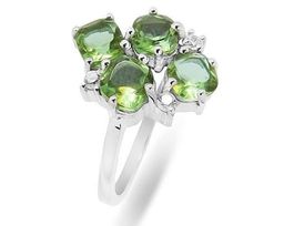 Кольцо из серебра султанит, Сильвана