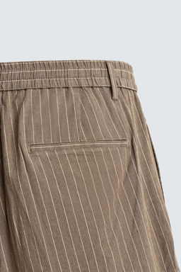 BERMUDA RELAXED FIT ALGOD?N - LINO / Marr?n / Crudo - Zara фото 9