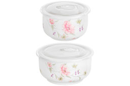 Набор 2 салатников 12,5*12,5*7 см 540 мл + 9,5*9,5*6,5 см 240 мл Диана с плас.крышкой - Elan gallery фото 11