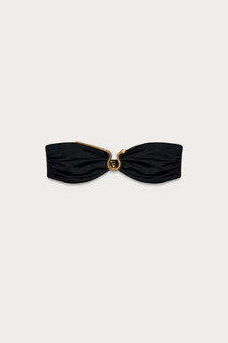 TOP BIKINI PIEZA SERPIENTE MARISA BERENSON X ZARA / Negro