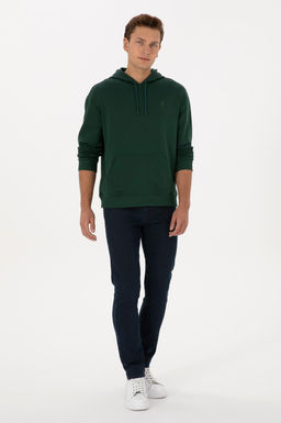 Джинсы slim fit темно-синие из хлопка
