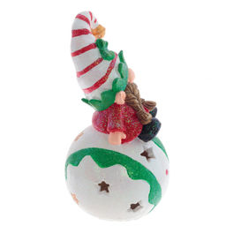 Новинка Фигурка декоративная "Гном" с подсветкой (LR44 2 шт), L10 W9 H18 см, 2в.