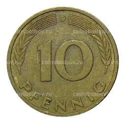 Монета 10 пфеннигов 1982 года D Германия