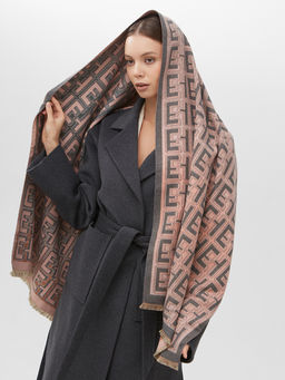 в составе ШЕРСТЬ и КАШЕМИР Большой, мягкий, теплый двусторонний палантин - Tantino фото 5