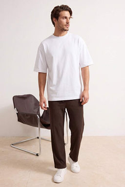 Kahverengi Straight Fit Dokulu E_ofman Alt_ TMNSS26EA00002