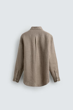 CAMISA REGULAR FIT 100% LINO / Arena / Vigor? - Zara фото 8