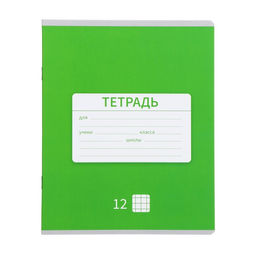 Комплект тетрадей из 10 штук, тетрадь 12 листов в клетку, однотонная Новая Школьная, обложка мелованная бумага, ВД-лак, блок офсет - Calligrata фото 7