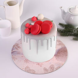 Цена за 5 шт. Подложка под торт усиленная «Счастья в новом году!», 28 см, 2 мм