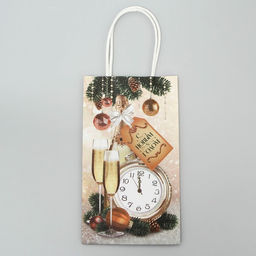 Пакет крафтовый Новый год, 12 21 9 см - Доступные радости фото 6
