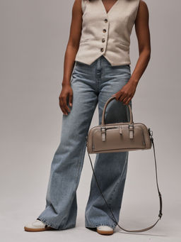 Кожаная сумка Nora DBR 31148 бежевый латте  фото 6