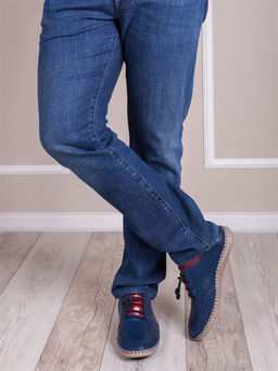 Кеды мега удобные / Слипоны мужские 134-57-00 Темно-синий - Piniolo фото 4