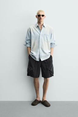 BERMUDA CARGO FLUIDA RELAXED FIT / Negro