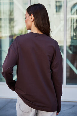 Лонгслив оверсайз с принтом