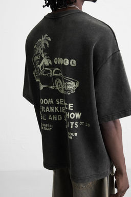 WASHED GRAPHIC PRINT SWEATSHIRT - Zara фото 6