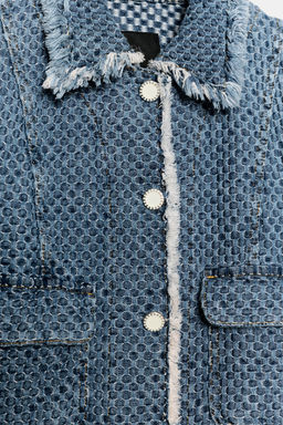 CHAQUETA DENIM ZW COLLECTION / Azul - Zara фото 9