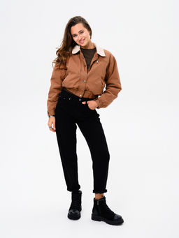 Ботинки 319.taskanabl.Черная замша+черный/байка