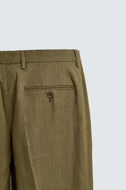 PANTAL?N TRAJE 100% LINO / Aceite - Zara фото 10