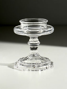 Подсвечник стекло на 1 свечу "Бокал на ножке" прозрачный 8,5х8,5х9 см