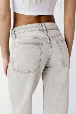 TRF WIDE-LEG MID-RISE FULL LENGTH JEANS - Zara фото 7